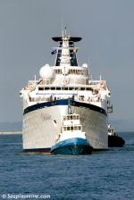 ID 6217 PRINCESS DANAE (1955/16531grt/IMO 5282483, ex-BALTICA, STARLIGHT EXPRESS, ANAR, DANAE, THERISSOS EXPRESS, PORT MELBOURNE. Renamed LISBOA in 2013 by new owners Portuscalecruises), made her first call...